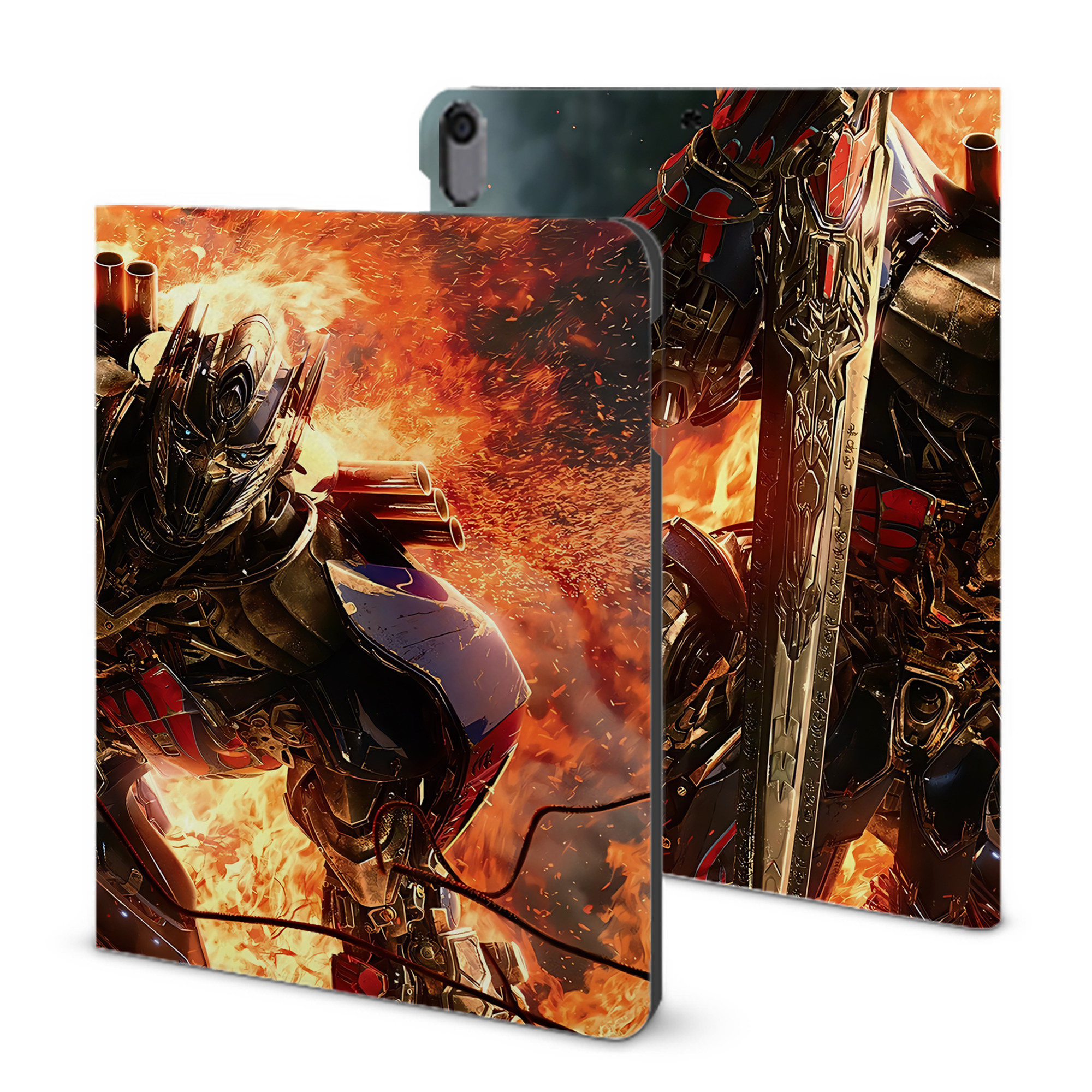 （画像用） Transformers トランスフォーマー IPad ケース ブック型 PUレザー TPU 耐衝撃 軽量 薄型 ペン収納なし 全面保護 IPad 各モデル対応